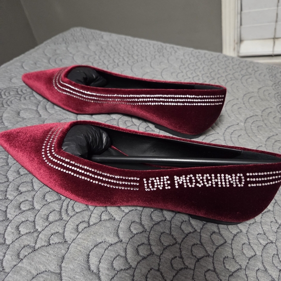 Love Moschino Red Velvet Women\'s Shoes